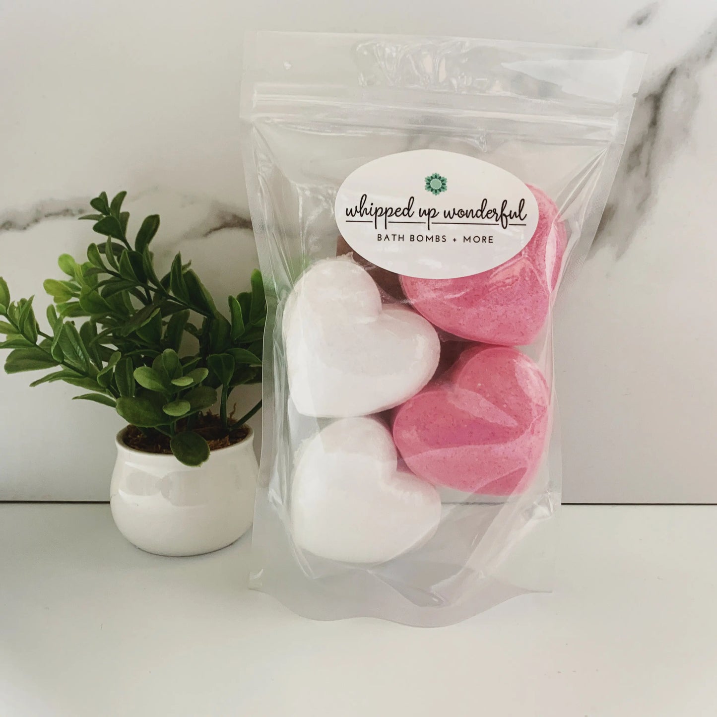 Sweetheart Bath Bombs - Rose and Milk & Honey Whipped Up Wonderful