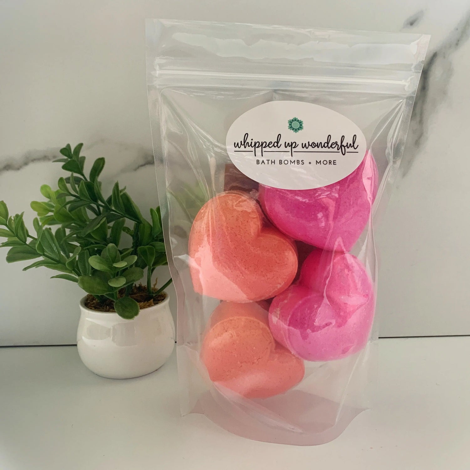Sweetheart Bath Bombs - Love Spell and Grapefruit Lemongrass Whipped Up Wonderful