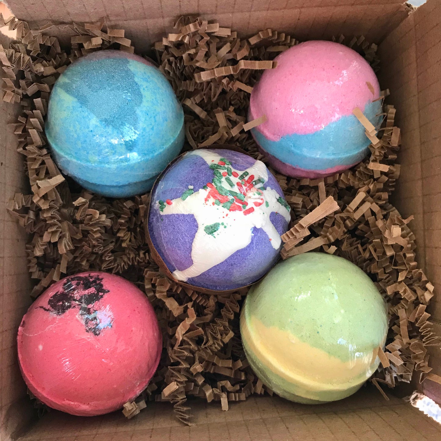 Ready to Ship Bath Bomb Box | 5 Bath Bombs